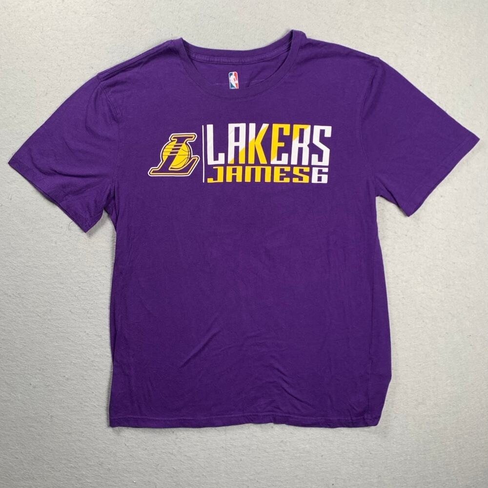 Lebron James Los Angeles Lakers Shirt Mens Large #6 NBA Basketball Short Sleeve